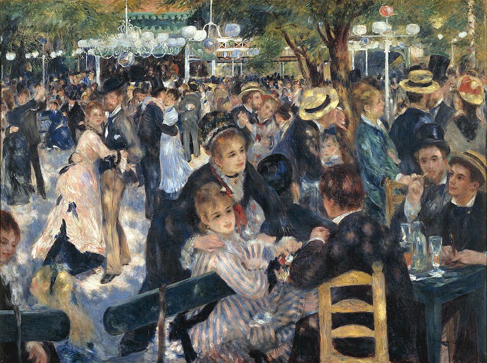 Pierre-Auguste Renoir, Bal du Moulin de la Galette（ムーラン・ド・ラ・ギャレットの舞踏会）, 1876.